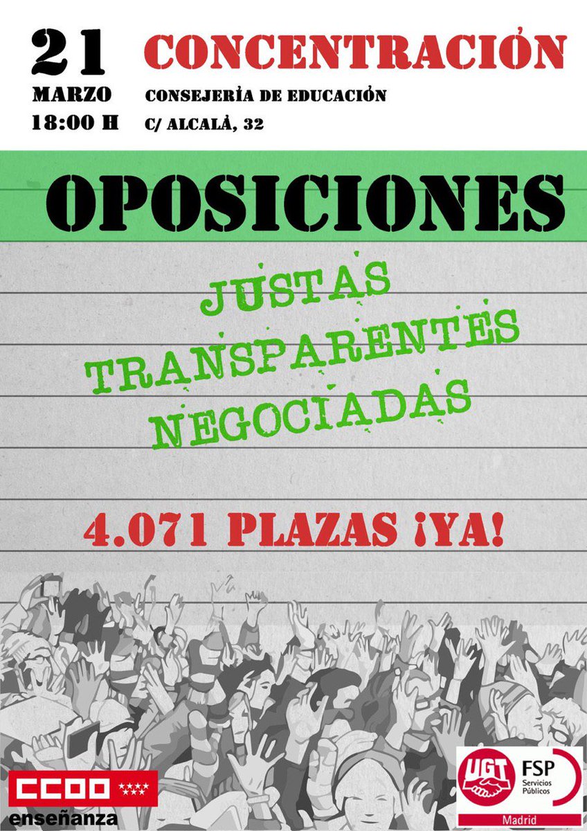ADIMA_interinxs's tweet photo. Lo que les han hecho a nuestr@s compañer@s de Primaria es muy injusto, pero es que el resto de especialidades tampoco estamos mejor. Faltan plazas y sobra precariedad en la #escuelapública. #Adímate y súmate a la concentración del jueves frente a la Consejería @ADIMA_interinxs https://t.co/0qCiCs4DvH