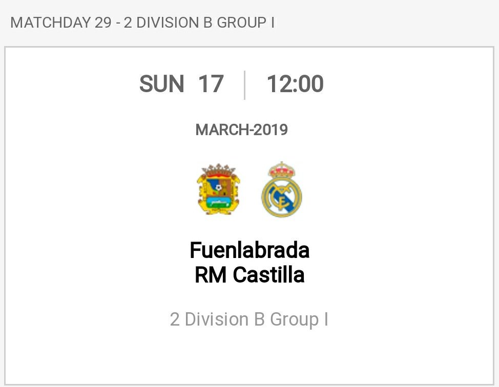 #FYI Hari ini tim RM Castilla mencoba 'kudeta' posisi ke-2 klasemen #SegundaB group 1.