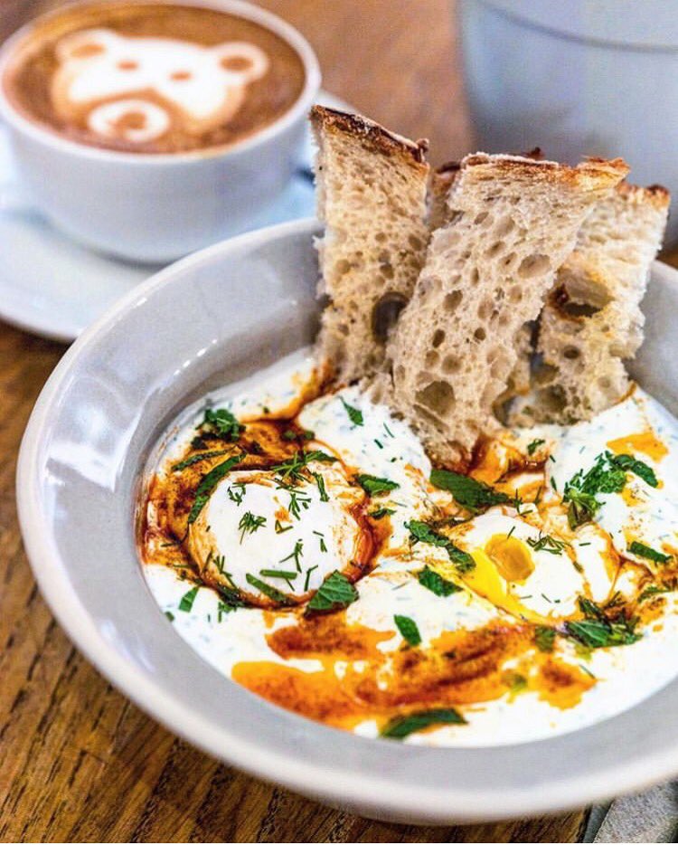 A big wholesome bowl of our new Turkish eggs 🍳 a.k.a. poached eggs dunked in a dill and lemon yoghurt with sweet paprika oil and sourdough. #brunch #mayfair
Thanks for the great shot @scottcaneat