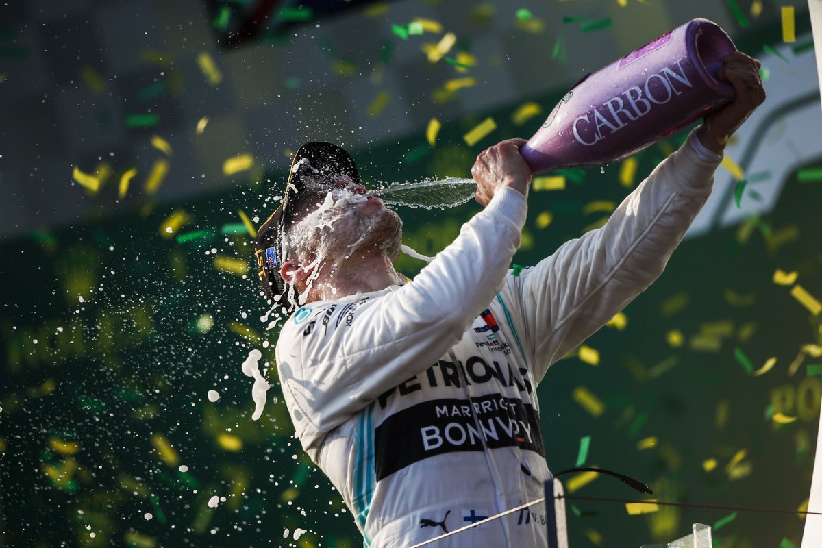 Valtteri Bottas (@valtteribottas) on Twitter photo Yess!! 🏆
A winning start to the season 2019 🇦🇺
Feels so good. And very proud of us <a href="/MercedesAMGF1/">Mercedes-AMG PETRONAS F1 Team</a> 🙏🏼
Thank you
#VB77 #F1 #AUSGP Yess!! 🏆
A winning start to the season 2019 🇦🇺
Feels so good. And very proud of us <a href="/MercedesAMGF1/">Mercedes-AMG PETRONAS F1 Team</a> 🙏🏼
Thank you
#VB77 #F1 #AUSGP