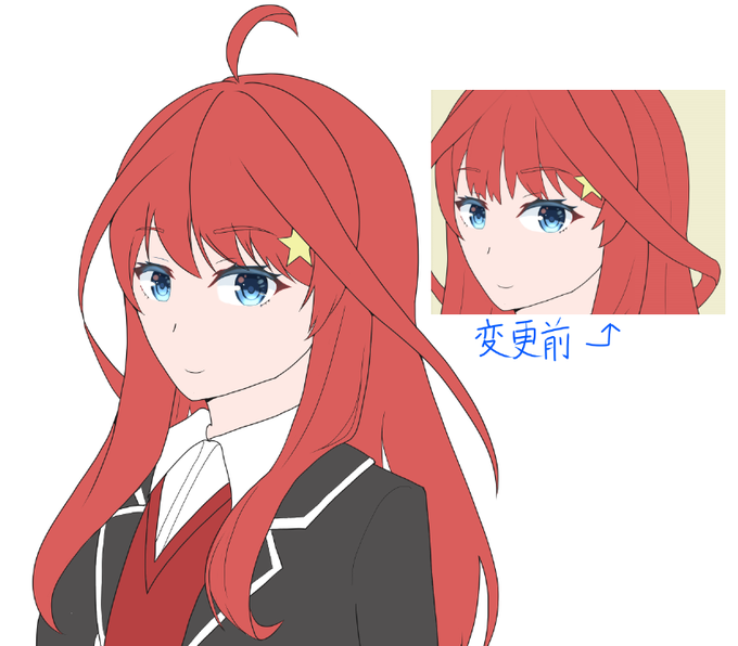 霜月けいさんがTwitterに投稿した中野五月(五等分の花嫁)のイラスト。