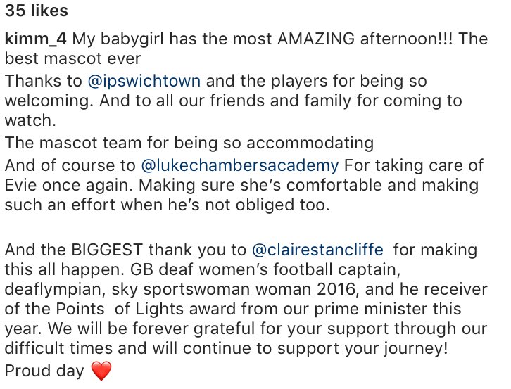clairels1989's tweet photo. Football is more than just a game. Thank you very much @FreeKicks for arranging Evie being mascot for @IpswichTown. She had a fab day as you can see. Special mention to the mascot team &amp; Luke Chambers for looking after Evie🙌🏻

In a world where you can be anything, be kind❤️⚽️ https://t.co/T13KDimTS7