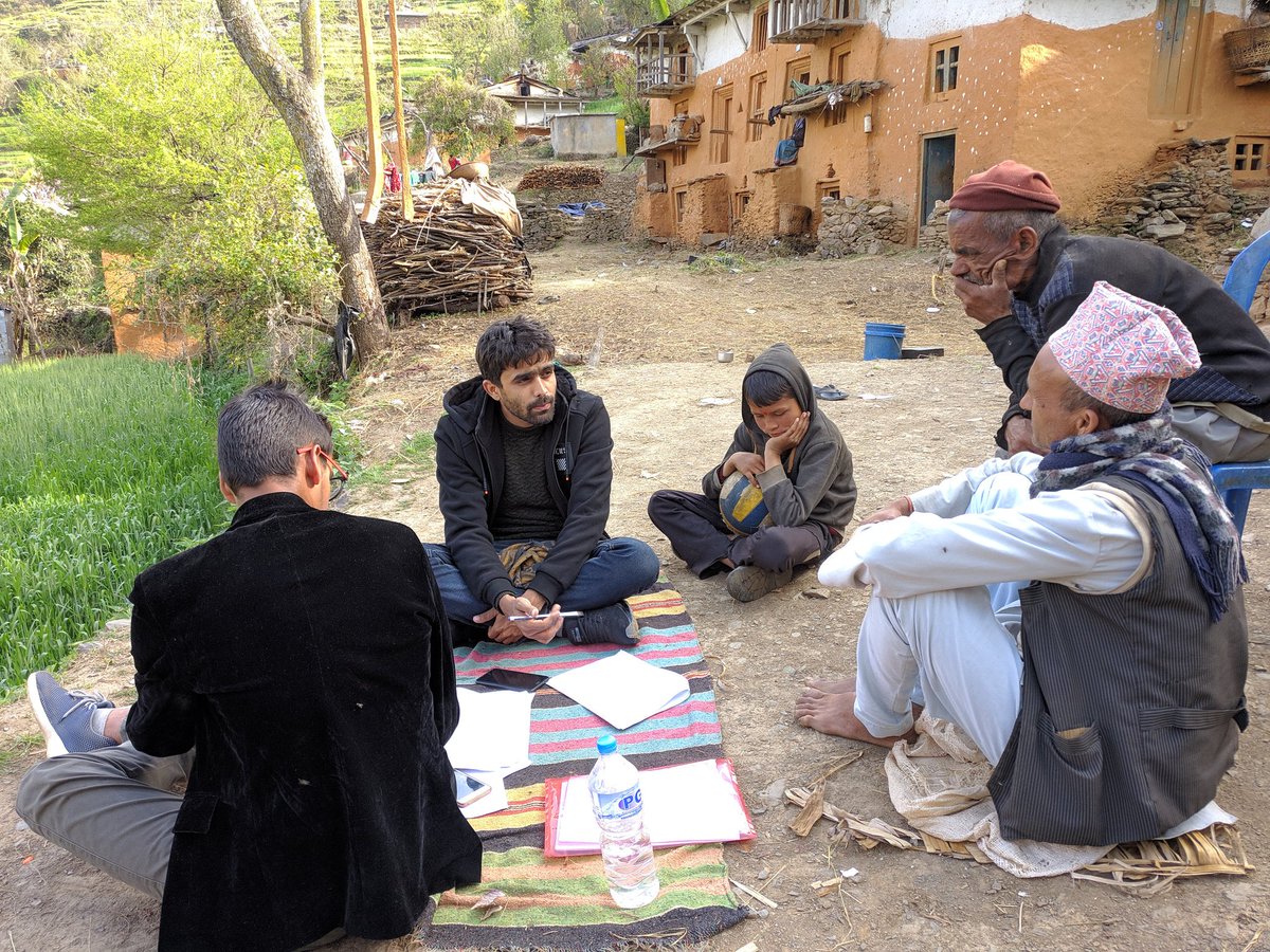 prakashh_khadka's tweet photo. Learning/discussing about their risk perception, social bonding, finances, way of living and their livelihoods in Bajhang @landslide_evo sites via household survey...
#Springfieldwork
#RiskandResilience https://t.co/SpJZvINixX