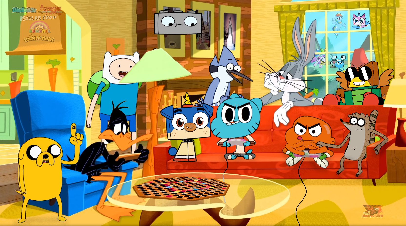 Gumball Characters Takes Over Monster House by bugsbunny82 on