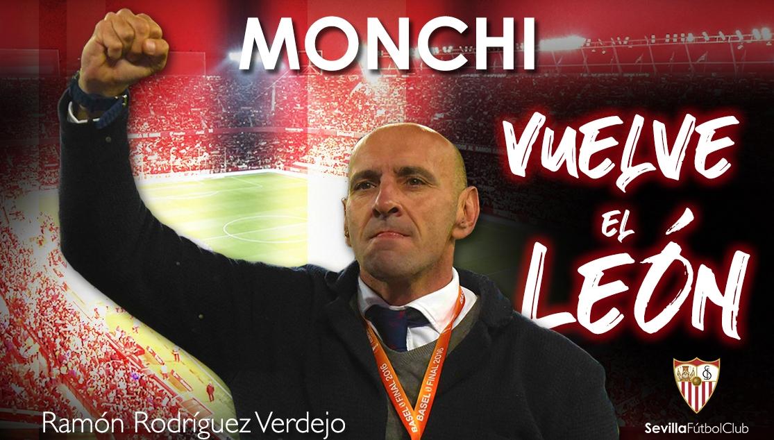 ⚪️🔴 | OFICIAL | El @SevillaFC hace oficial el regreso de MONCHI (@leonsfdo) como Director General Deportivo.
🗓️Su incorporación efectiva será a partir del próximo 1 de abril.
🎙️La presentación mañana a las 13:00 en el Sánchez-Pizjuán🏟️
