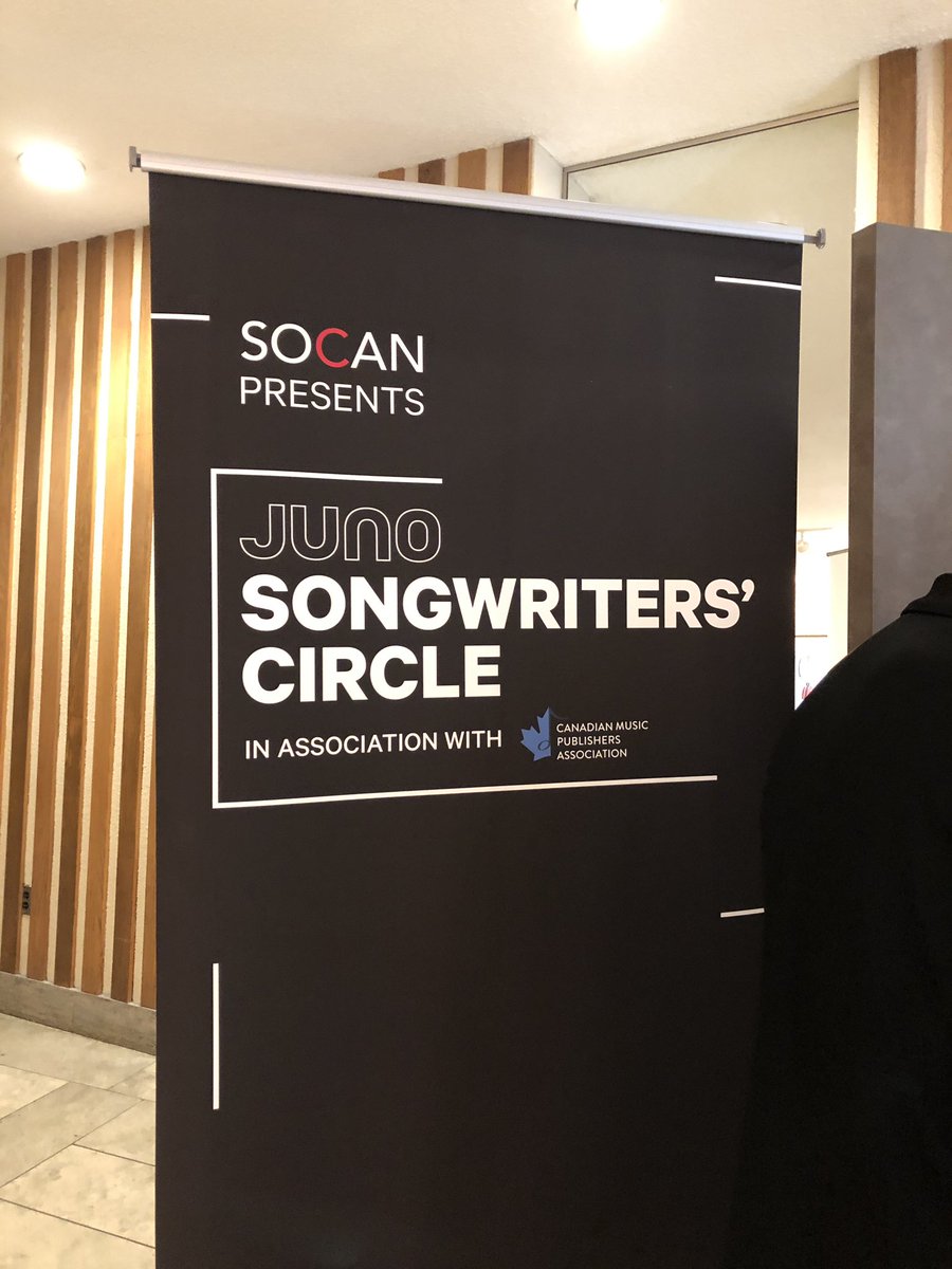 At the songwriters circle! <a href="/TheJUNOAwards/">The JUNO Awards</a> #JunoAwards2019