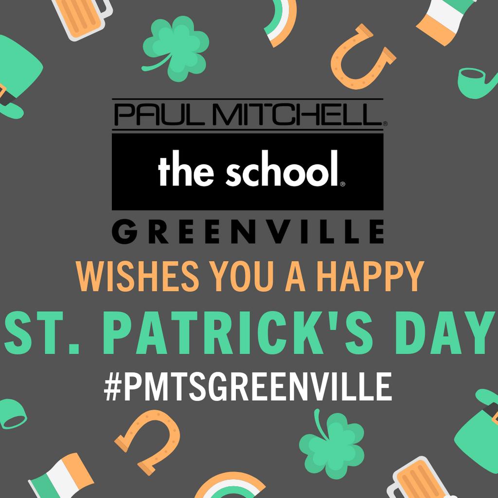 PMTSGreenville's tweet photo. 💚 Happy St. Patrick's Day from Paul Mitchell the School Greenville!! ☘️ #PMTSGreenville #PMTSLife 💚 https://t.co/bv21La9UEu