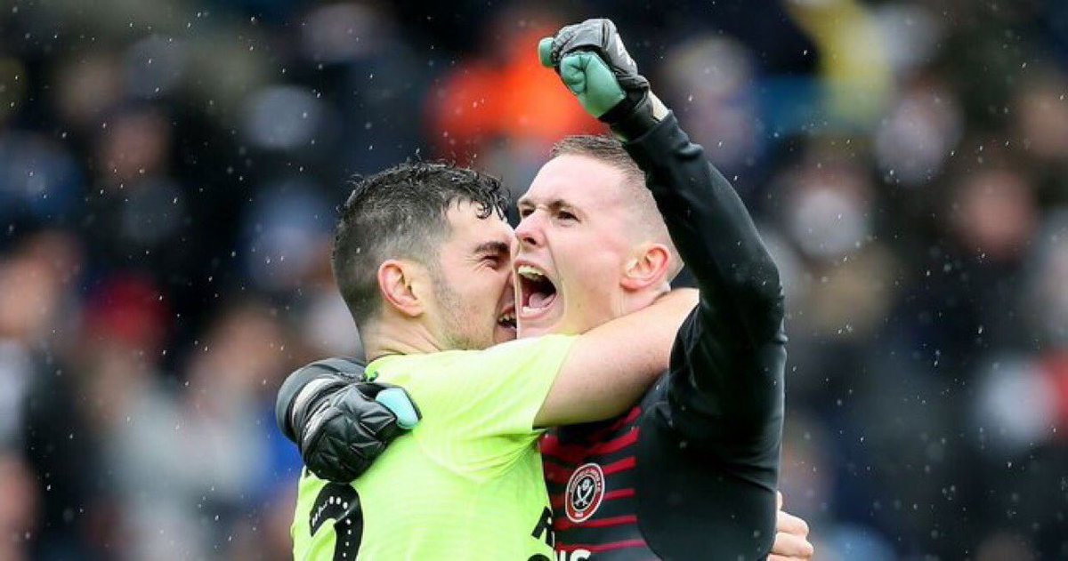 jodes20's tweet photo. The pride and passion that this lad has for our club is beyond unreal. Fantastic week in week out! F**k the haters! Let’s get behind him and the rest of the lads for the final push this season! #UTB #thebladesgomarchingon #DeanoDeanoDeano @deanhenderson https://t.co/I1EoaDJBtX