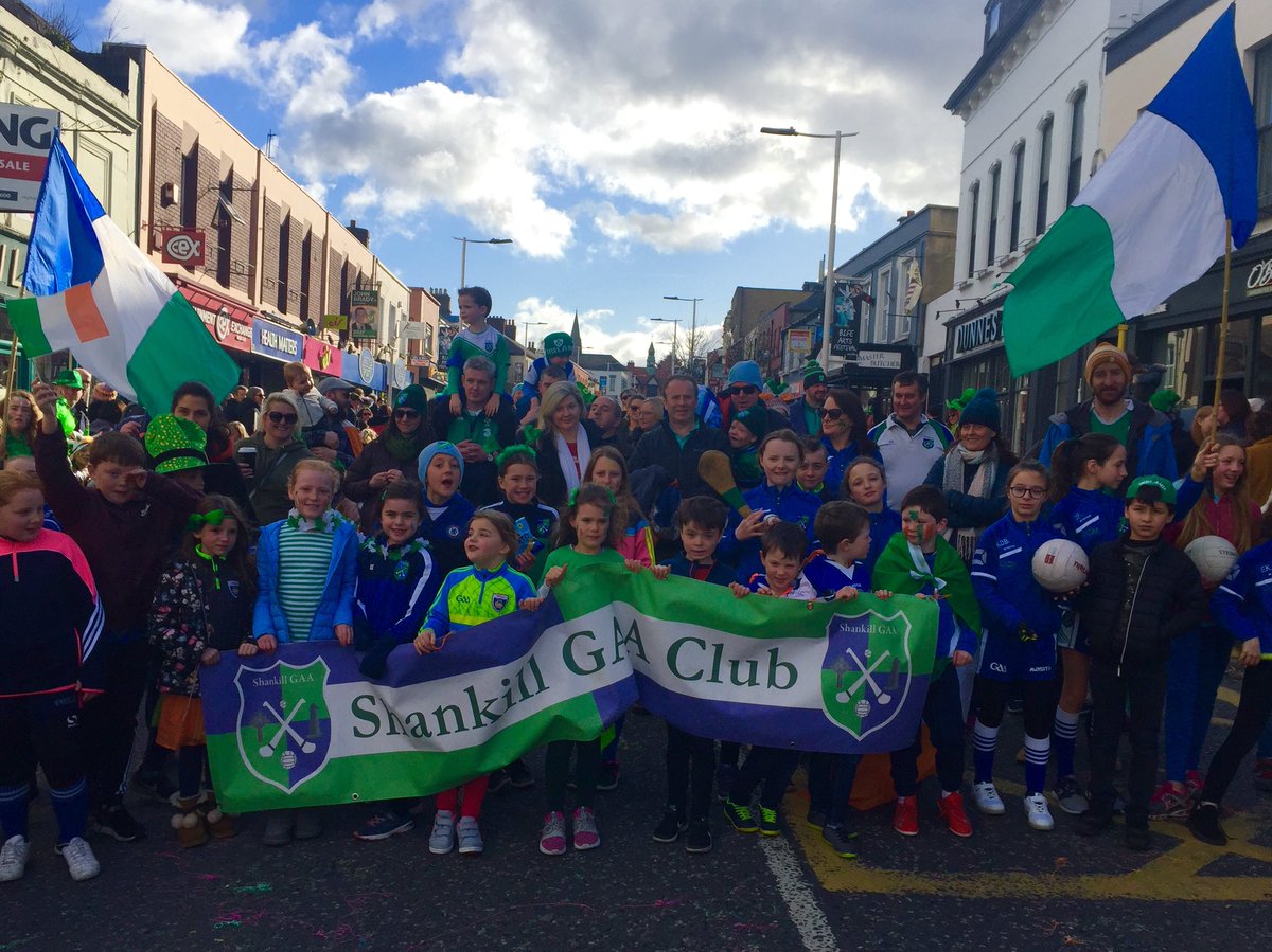 Well done to all the kids who turned out to march for #ShankillGAA in the Bray St Patrick’s Day Parade #FantasticSupport #HappyPaddysDay