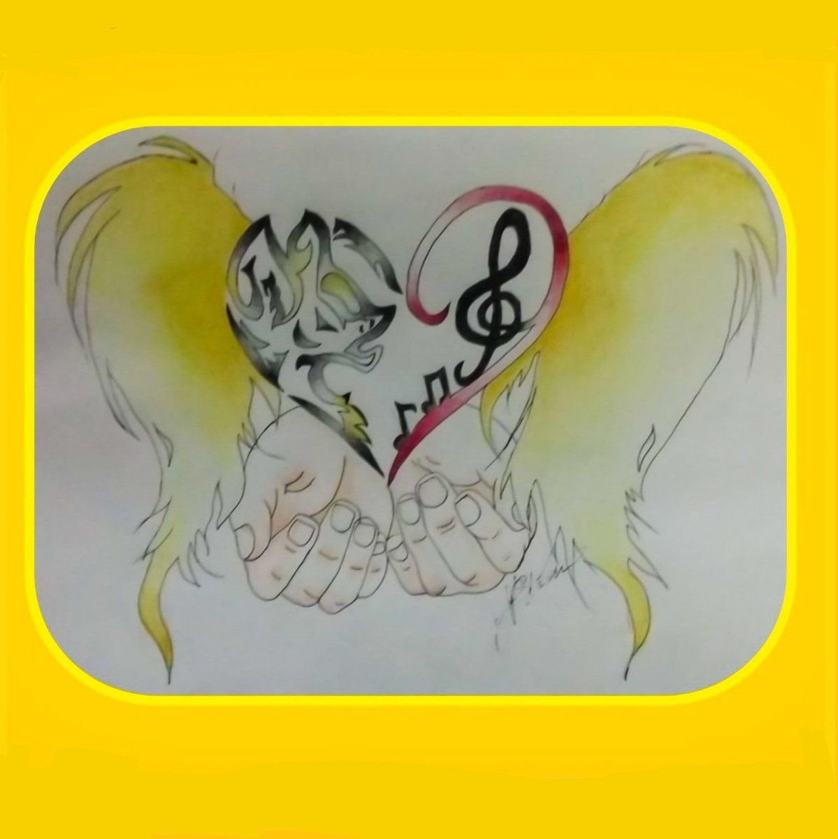 gruppoMetadisa1's tweet photo. #NewProfilePic
Ecco il nostro nuovo logo realizzato dall'artista Ypsilon. Ali per volare alto, mani per accogliere, cuore per amare, musica che ci salva ed accompagna e il lupo che corre sempre al nostro fianco 💛💛💛 https://t.co/pINFRhk9yW