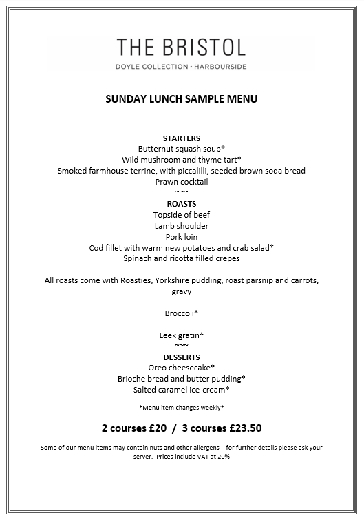 RiverGrilleBris's tweet photo. Our big reveal: next week, on Sunday 24th March, our Sunday carvery is being replaced by a plated service... Guests will no longer have to walk to the buffet, they can remain at their table and admire the Harbourside views, as we deliver Sunday lunch straight to your table... https://t.co/mHcrLVhHVc