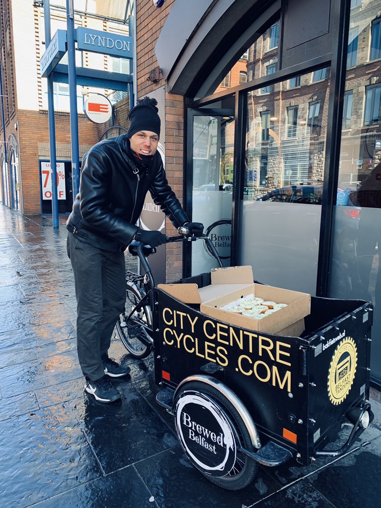 cafevaudeville's tweet photo. #StPatrickDay #donuts #belfast catch our mobile donuts inn BELFAST today £1 ☘️@goQradio @love_belfast https://t.co/fbvBx5bneh