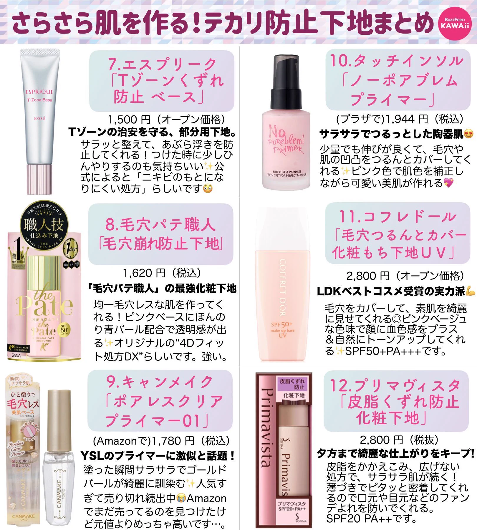 顔に油田を抱えている人必見！！テカリ防止アイテムを集めてみました！！