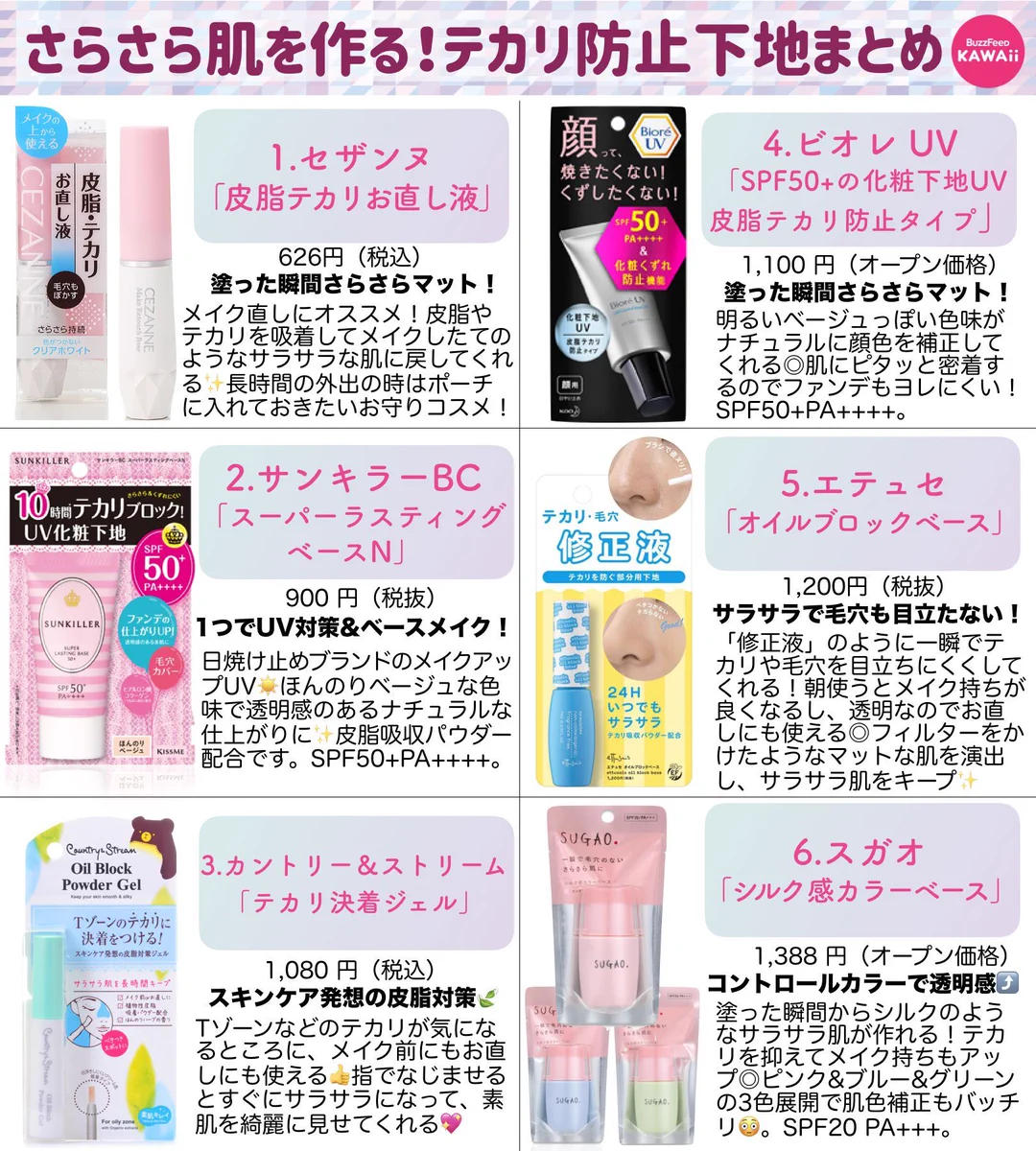 顔に油田を抱えている人必見！！テカリ防止アイテムを集めてみました！！