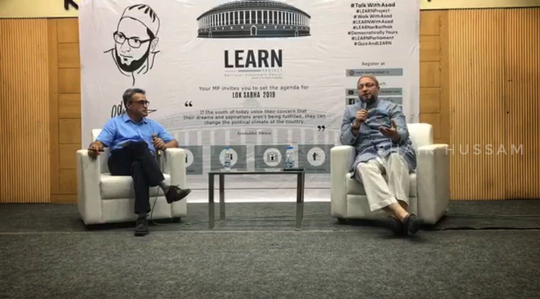 shaik_hussam's tweet photo. #TalkWithAsad
"Go out, exercise your right to vote in the upcoming General elections '19 and choose your representative." - @asadowaisi https://t.co/cQDuxsGAGF