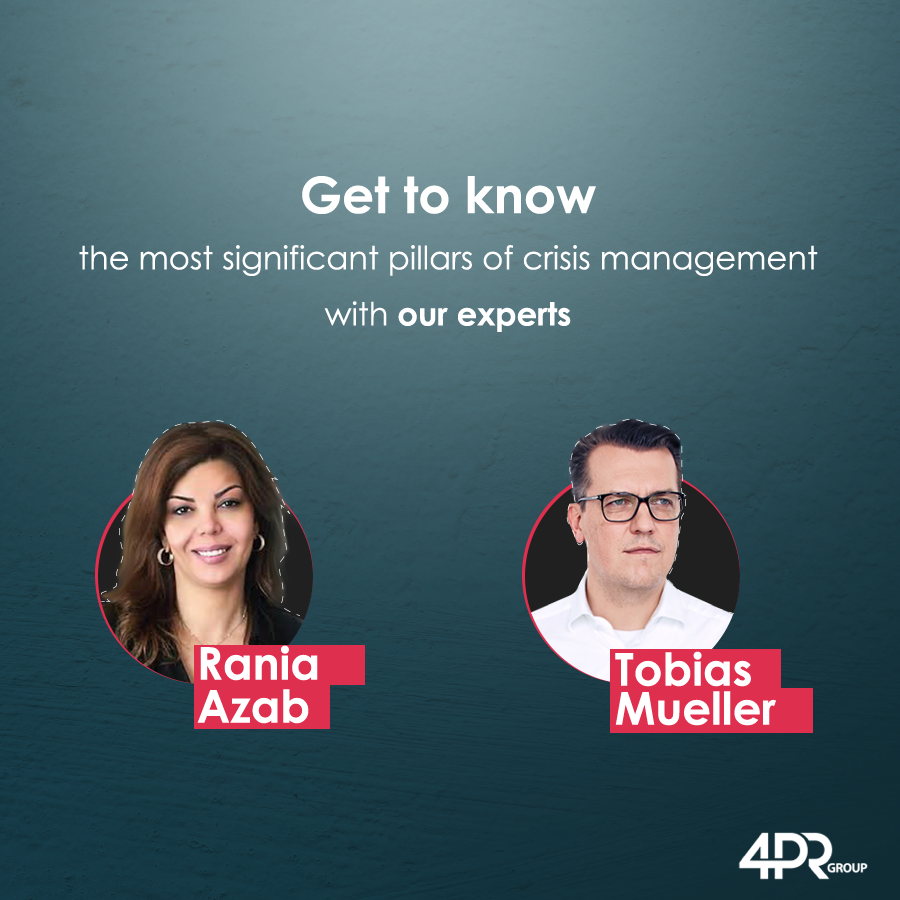 4PRGroup's tweet photo. Do you know the significance of crisis management?
Get to know the most significant pillars of crisis management with our experts @RaniaAzab and @TMuellerMUC
#4PRGroup
#ZeroHour
#KlenkHoursch
#PROI https://t.co/KtJXoePKoZ