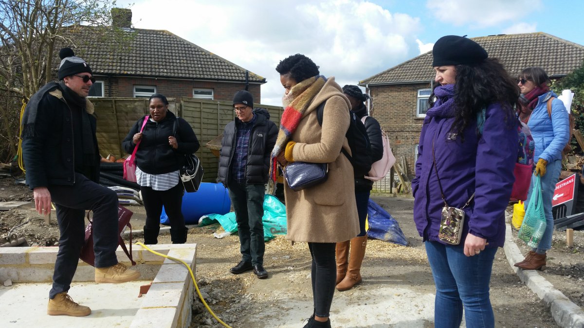 Martyn from <a href="/BunkerCoop/">Bunker Housing Co-op</a> taking us round their first site #CLHBrighton