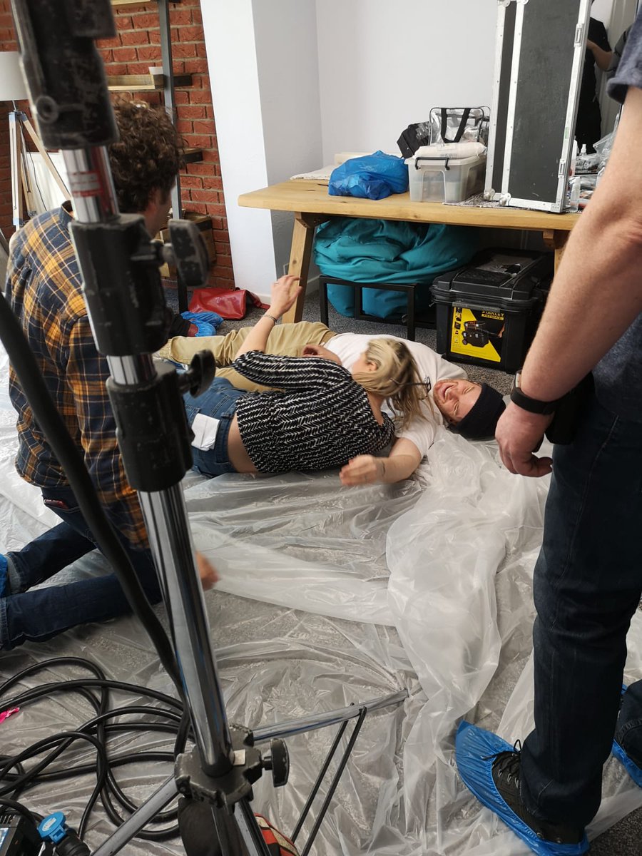 KimTserkezie's tweet photo. Having so much fun on the @ObsessionBFI set !! We appear to spend much of our time rolling around on the floor and getting all dirty!!
#ObsessionShortFilm
@bfinetwork #BFI #Drama @jessplove
@AmyRosannaOHara https://t.co/jGJ397vWwv