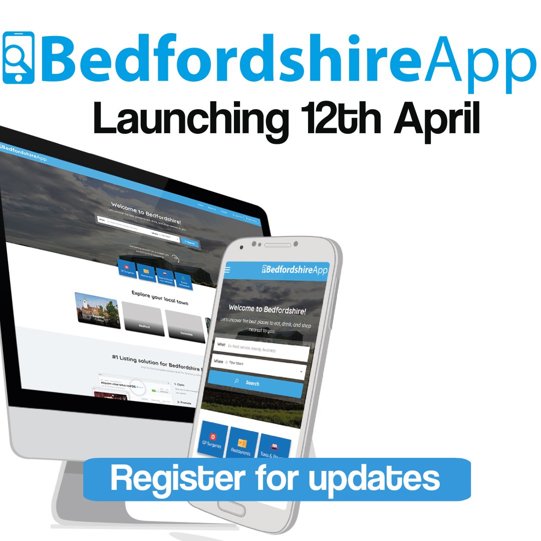 We are launching on Friday 12th April! Sign up today for news and updates- bedfordshire.app