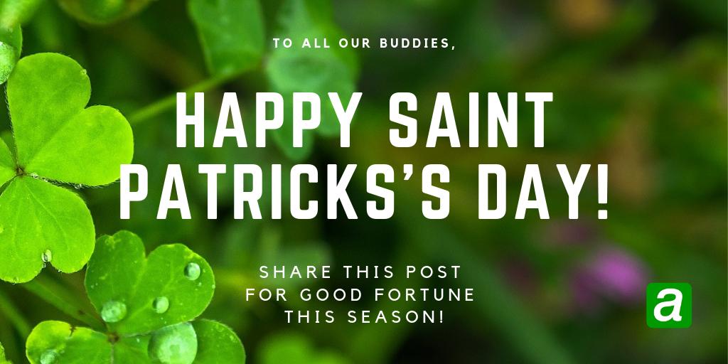 AgentWebsite's tweet image. Happy St. Patrick's Day from all of us at AgentWebsite!