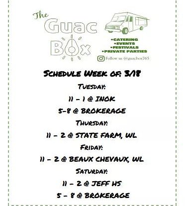 Catch us out next week! #texmex #foodtruck #tacos #nachos #guac