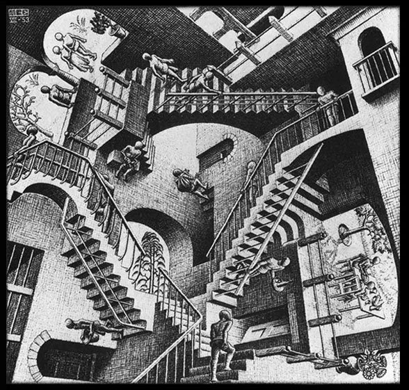 The God Hand's staircase is a homage to MC Escher