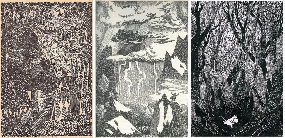 the scandinavian landscapes of Tove Jansson have showed up in later volumes as well