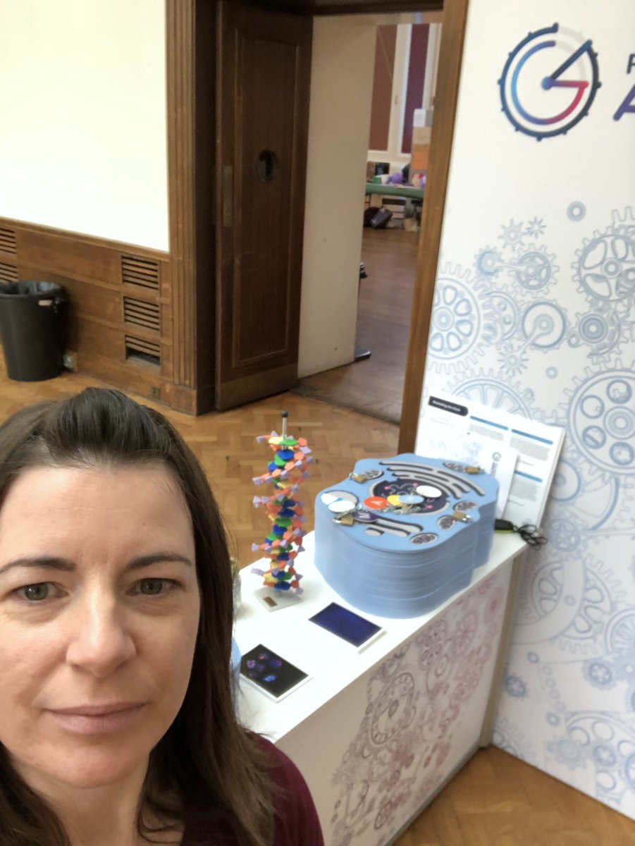 DrJoScience's tweet photo. Excellent fun talking #epigenetics #ageing #research with @camscience @BabrahamInst #AgeingClock today #CSF19 https://t.co/OWthez1udK