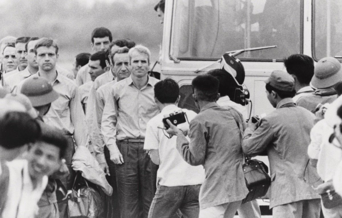 John McCain was released this week 1973, after more than five years imprisoned by North Vietnamese: #USNavy