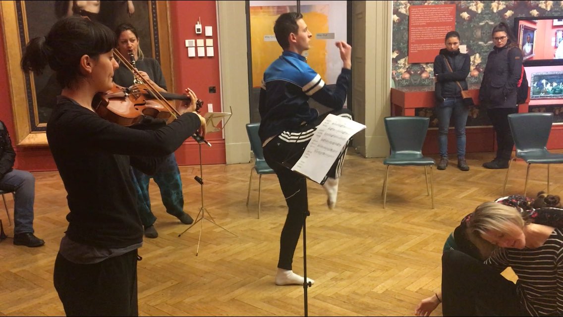 evecharrison's tweet image. What happens when music and movement get in between the paintings @mcrartgallery? We are absolutely loving finding out today and 12th May! @choreoruth @vonnegutmusic @soundsengine @helenrgould  @juliandlewis @paffynavigator @hannahmccabe01 @HelpMusiciansUK