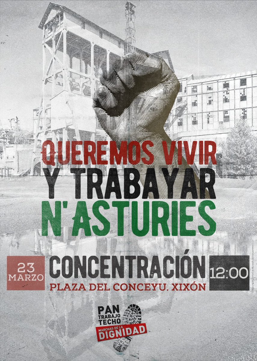 Tán obligándonos a abandonar la nuesa tierra, la nuesa casa. 

¡Queremos vivir y trabayar n'Asturies!
La llucha ye l'únicu camín, vémonos el sábadu!!!
