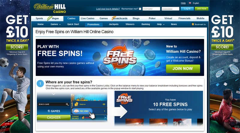 FreeBonusSlots's tweet photo. Claim your 10 FREE Spins at William Hill Casino, on selected Slots https://t.co/CZPdc1Kk2P https://t.co/8EYyknv1cr