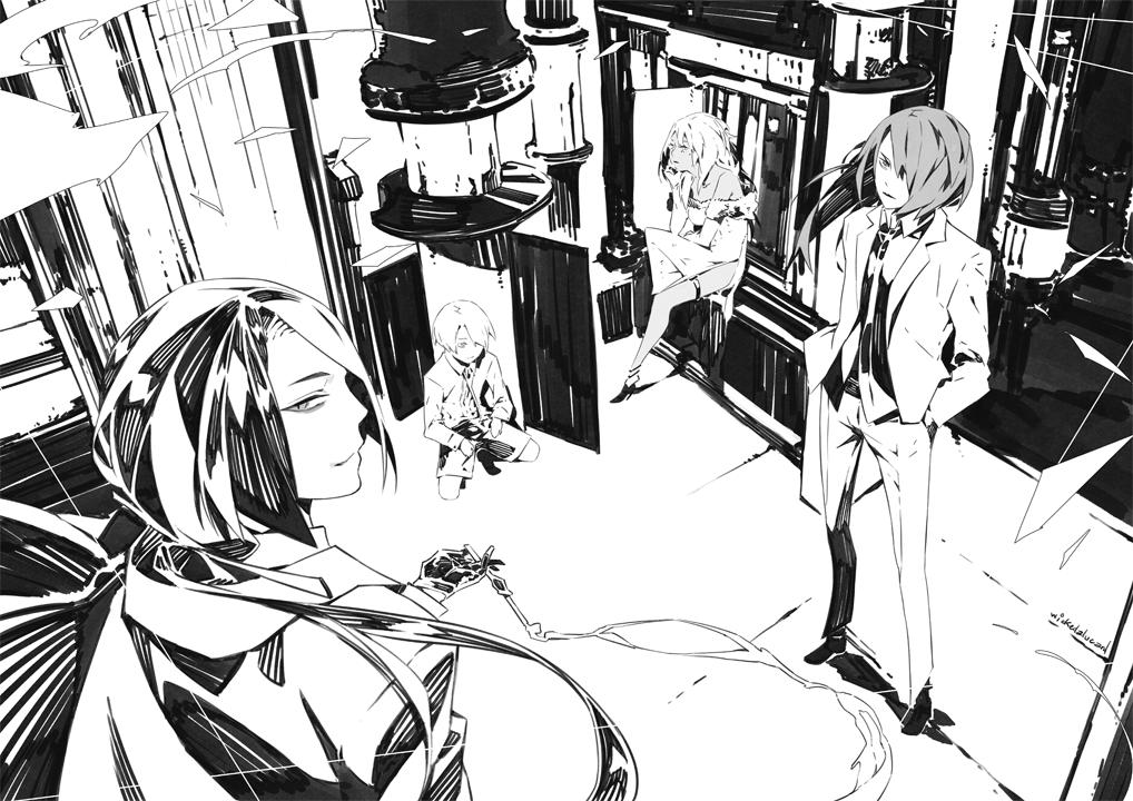 ☆ Weekend drawing ☆

Recently I've been working on some b/w scene illusts for a client, and somehow it gave me a strong urge to do the same approach to my OCs! (Also bec I miss drawing them!) 