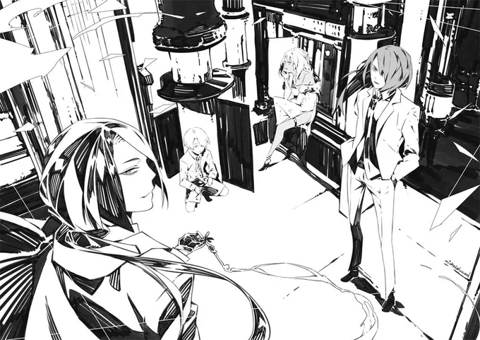☆ Weekend drawing ☆

Recently I've been working on some b/w scene illusts for a client, and somehow it gave me a strong urge to do the same approach to my OCs! (Also bec I miss drawing them!) 