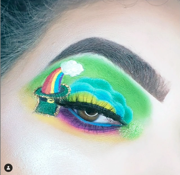 ARTDECObeauty's tweet photo. Happy #StPatricksDay! How fun is this look by @foxy_roxy_makeup!?🌈🍀✨⁣ https://t.co/Q272SD21Qc