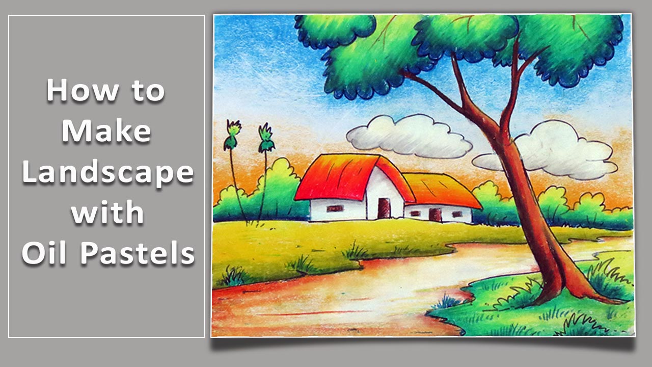 village scenery drawing. Indian village scenery drawing. riverside landscape  drawing. | By Easy Drawing SAFacebook
