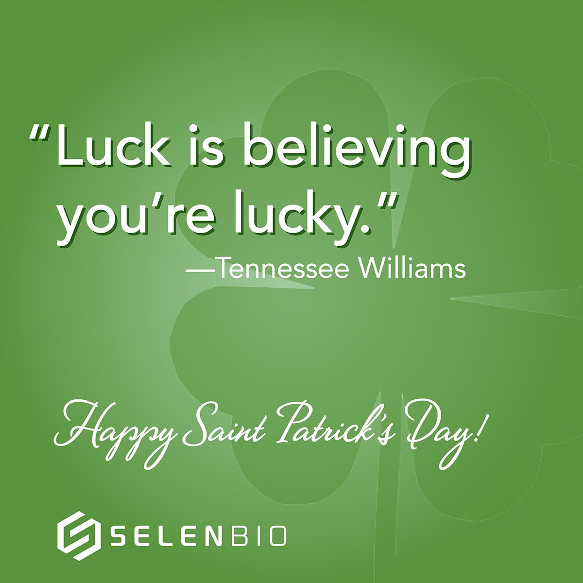 SelenBio's tweet photo. #HappySaintPatricksDay #BelieveYoureLucky #SelenBio https://t.co/w2Sm7AjB8O