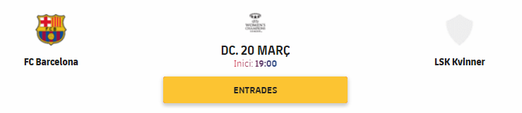 BarcaWomen's tweet photo. Next game for Barça Femení is this Wednesday 20th March at 19:00 CET.
The 1st leg of the Champions League 1/4 Final vs. LSK Kvinner.
#TotsAlMini https://t.co/xS3I709HE7