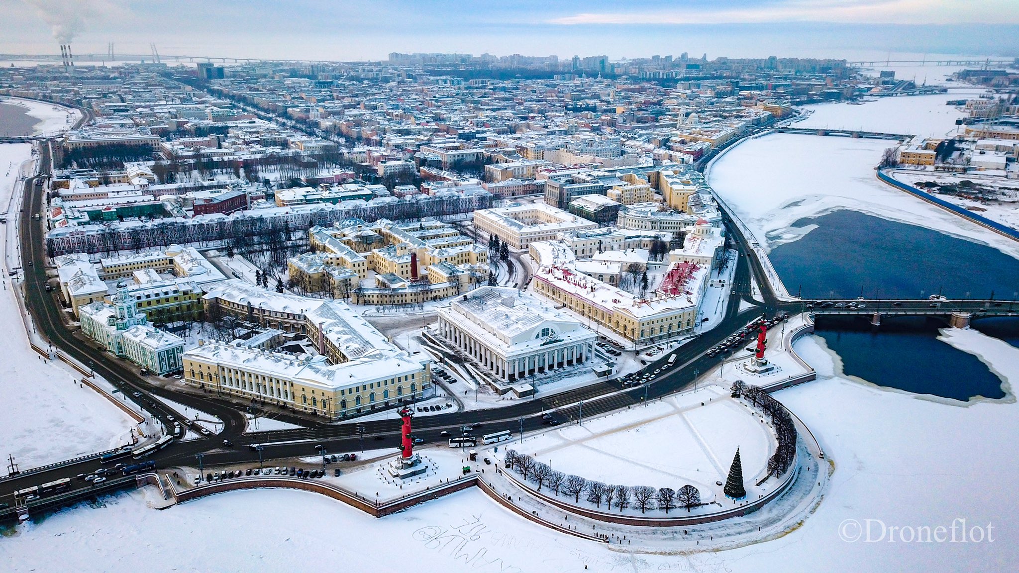Васильевский остров Санкт-Петербург зимой