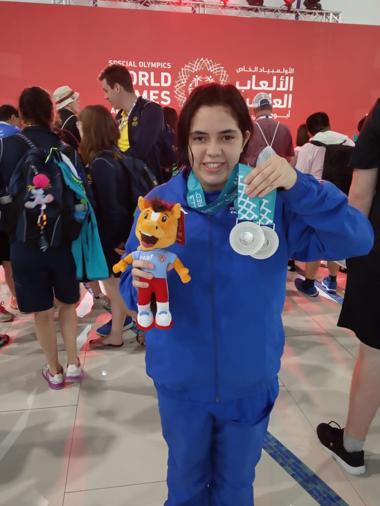 senadispy's tweet photo. #WorldGamesAD En Natación el #TeamMbarete sigue cosechando medallas. Dahiana Torres, Plata en 200m Libre; Carolina Pita, Plata en 200m Libre y Santiago Balbuena, Bronce en 200m Libre.
#ParaguaydelaGente 
#AbrilelasPuertasalaInclusión https://t.co/UZmf7cnk8F