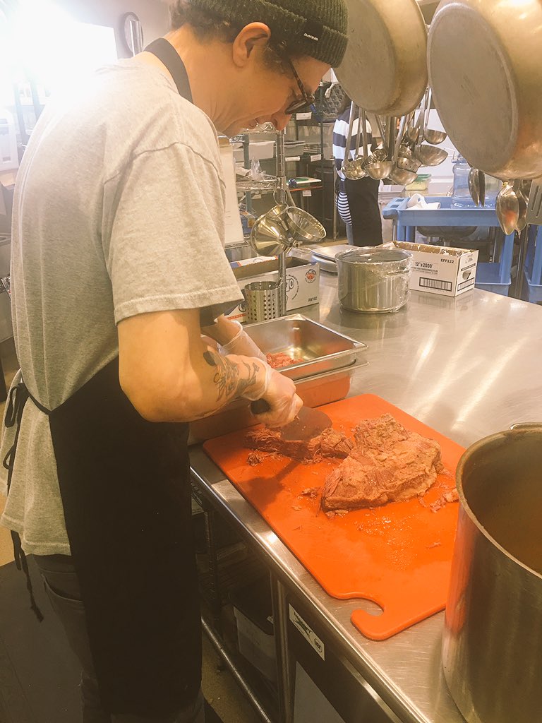 Cut that corned beef! #HappyStPatricksDay, #slicingmeat, #postknife, #beef, #knifeday