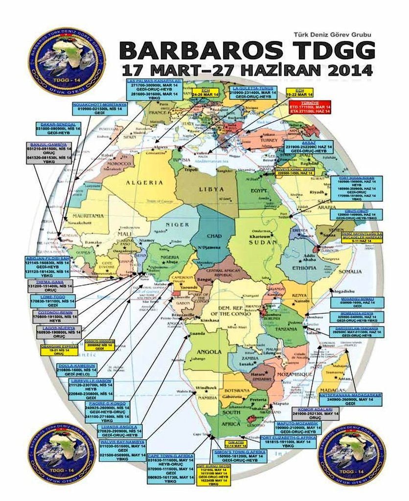 Viya_Boyle_'s tweet photo. Ve o tarihî gün geldi çattı..
Deryalar pîri Hızır Hayreddin Reis'in (BARBAROS) adını Afrika'nın batı kıyılarına, Ümit Burnu'na, "Ufuk Ötesi"ne ilk kez götüren bahriyelileri ve Türk Bahriye tarihinin altın sayfası "Barbaros Türk Deniz Görev Grubu-2014:Ufuk Ötesi"ni hatırlayalım; https://t.co/50q7BmGUN4