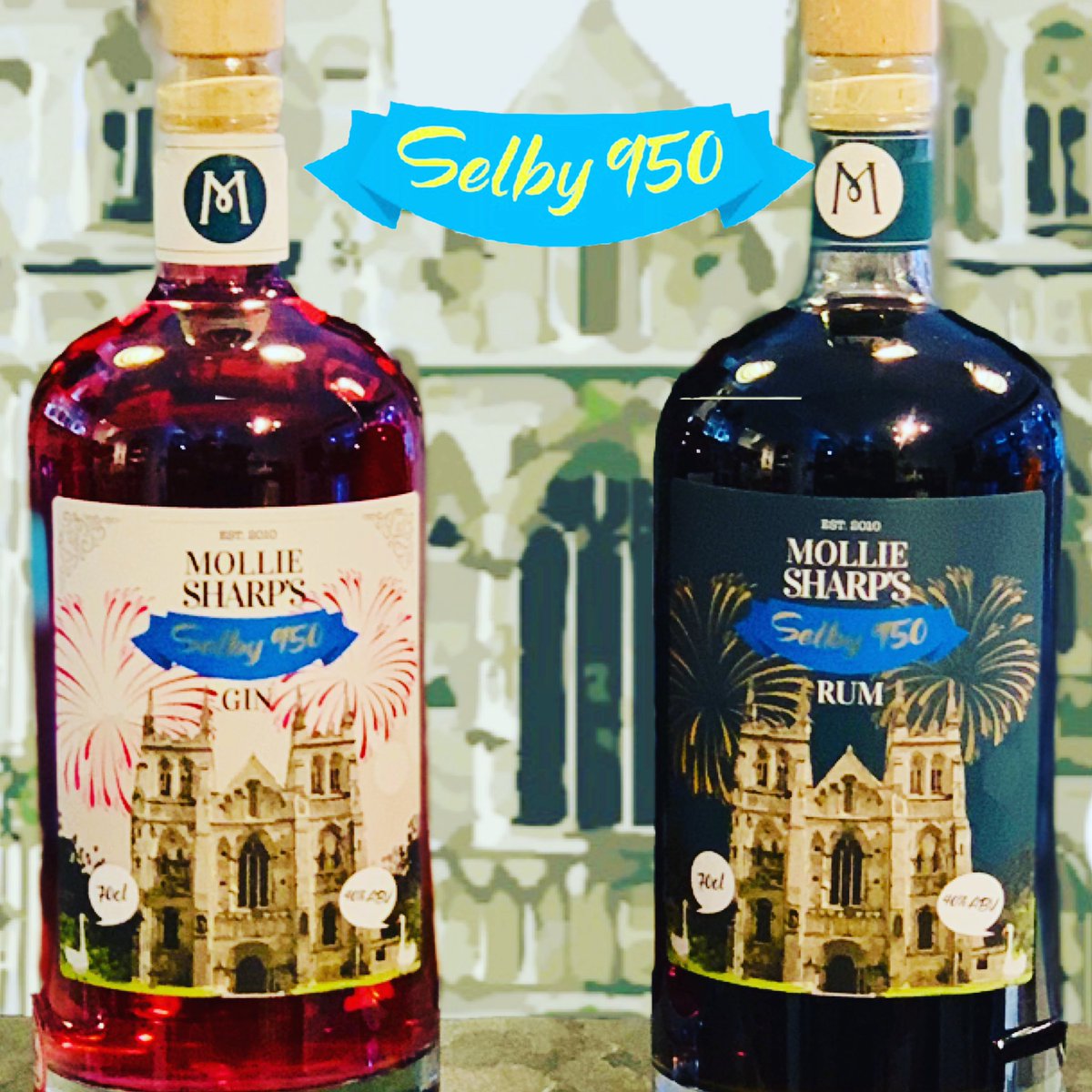 To commemorate the 950th year of Selby Abbey and the year long celebrations that are planned, we introduce to you a commemorative Pink Gin &amp; Spiced Rum.
See if you can find the third swan! 🦢