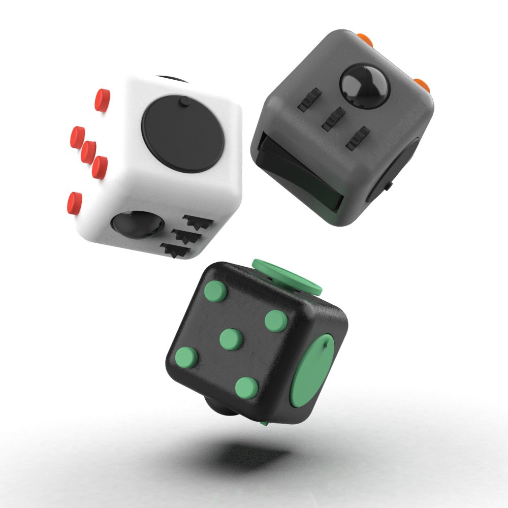 hito_it's tweet photo. 初めてクラウドファウンディングに出資したのはFidget Cubeでした。
#CG #3D　#おもちゃ https://t.co/tZgLBTzQ4q