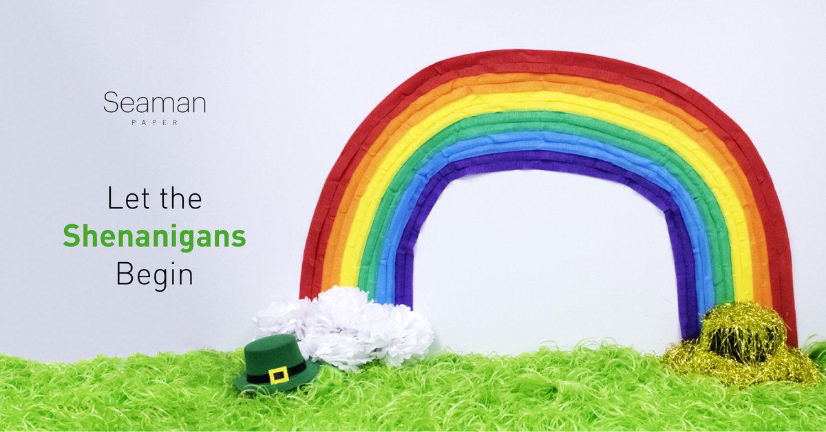 Happy #StPatricksDay from all of us at #SeamanPaper. Let the shenanigans begin!