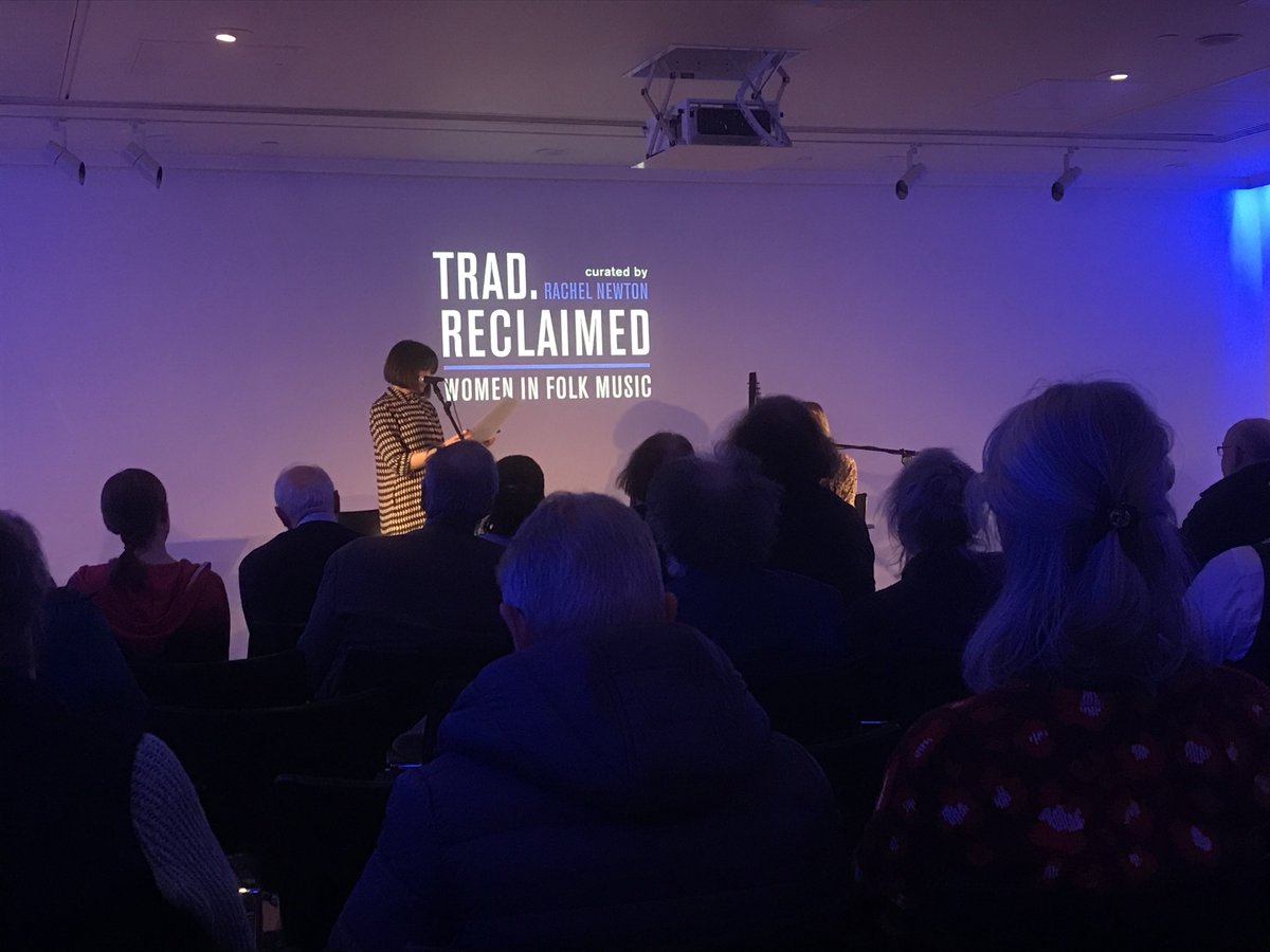 AlanBearmanMus's tweet image. Brilliant talk from @emilygportman about gender and folk song. #TradReclaimed concludes today @KingsPlace with @rachel_newton_ at 4pm and then @kathryntickell &amp;amp; The Darkening + The @RheingansSis tonight at 7.30pm. #womenintrad