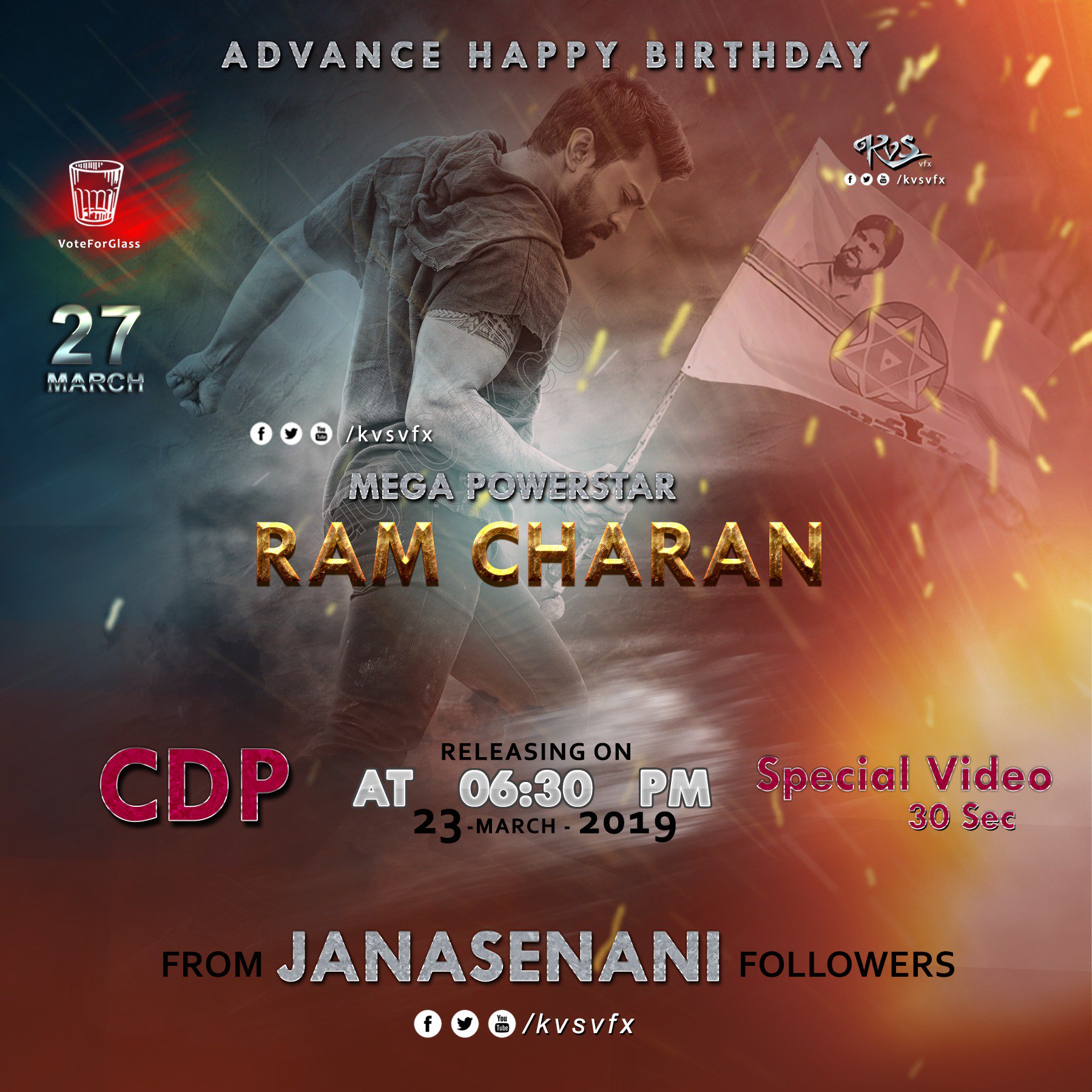 Advance Happy Birthday Ram Charan  