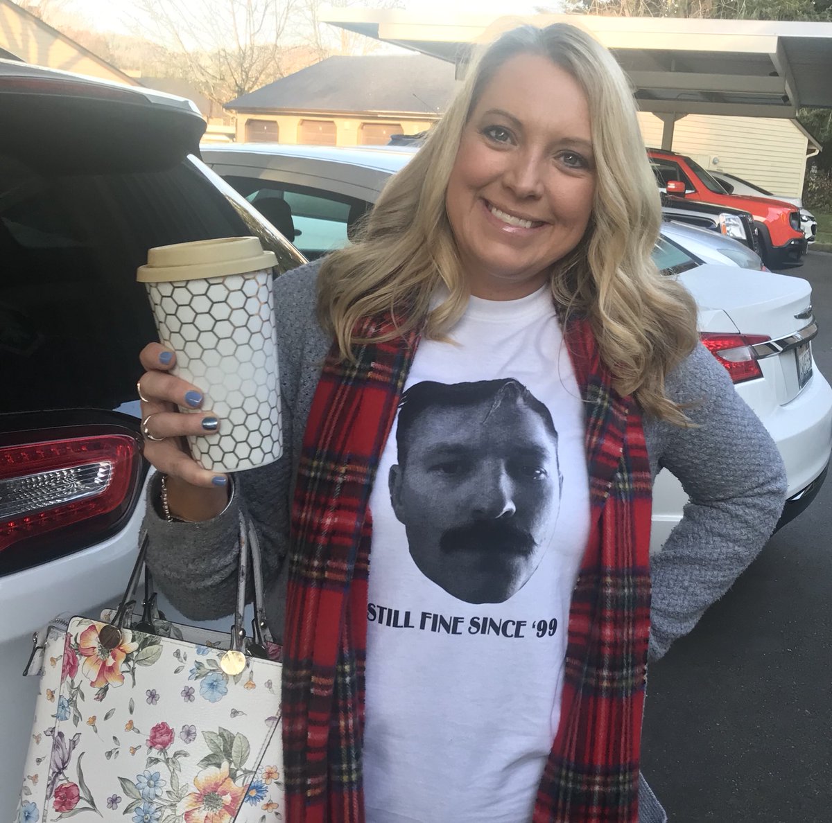 StoneyMrs's tweet photo. Sporting my @themrRiffe Adam Riffe shirt to church for Adam Riffe Day today. 20 years cancer free is a huge milestone! Grateful for your health and the last 8 years teaching with you! Thanks @thecoririffe for the shirt! https://t.co/pwynEQDZGS