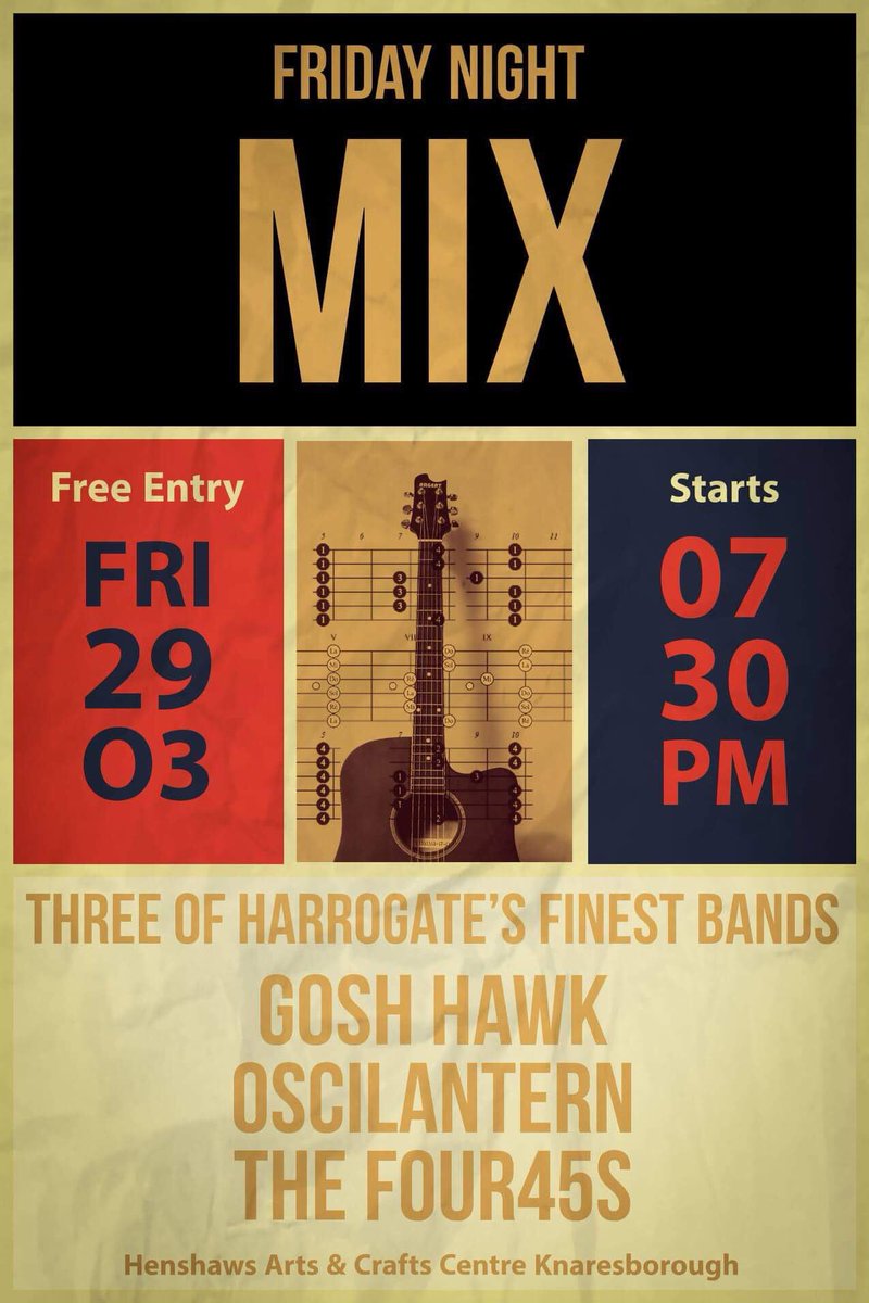 Gig on Friday 29/3.  Please share!  All proceeds to <a href="/Henshaws/">Henshaws</a>