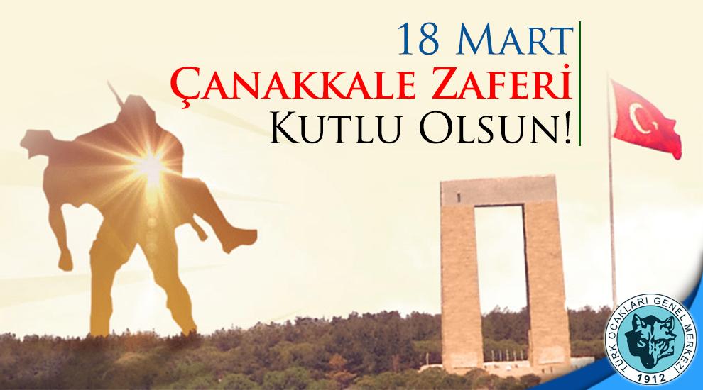 Çanakkale Zaferi'nin 104. yılını kutluyor; zaferin mimarları Gazi Mustafa Kemal ATATÜRK'ü, aziz şehitlerimizi ve özellikle Türk Ocaklarının temellerini atan ve Çanakkale'de şehit olan 190 Tıbbiyeliyi rahmet ve minnetle anıyoruz.